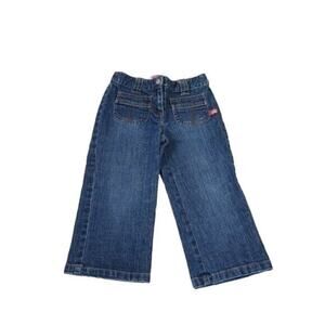 Gymboree Girls Jeans Size 4 Floral Dark Blue Denim